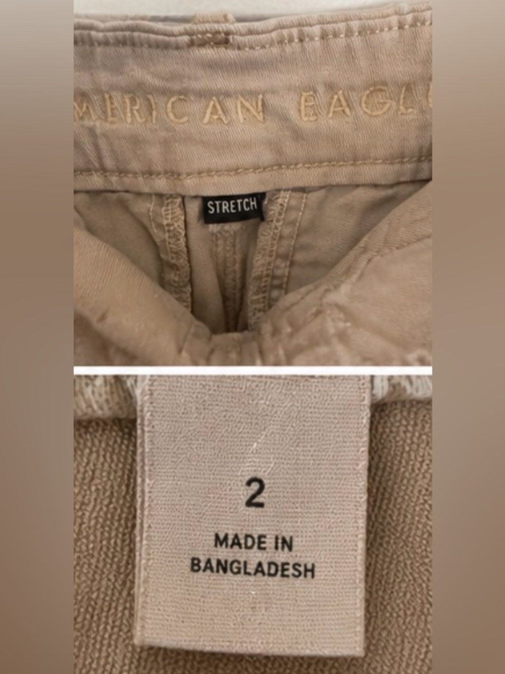 American Eagle Outfitters Stretch Pants in Khaki - Picture 3 of 3